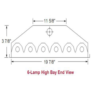 48" Premium High Bay, (6) 54W T5HO Lamps, Specular Reflectors, 120-277V, Branded Ballast