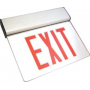 Edge Lit LED Exit Sign, White Housing, (2) Faces Red Letters