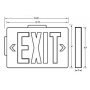 Low Profile, LED Exit Sign, Black Housing, Red Letters, Battery Backup, 120-277V