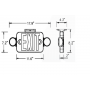 Low Profile, LED Combo Exit/Emergency , White Housing, Green Letters