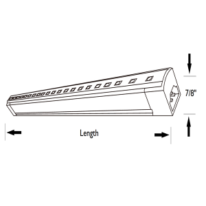 48" Grounded Linkable LED Undercabinet/Task Fixture, 14.5W