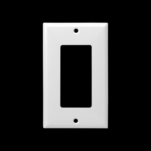 Screw Less Decorator/CFCI Wall Plate 1- Gang White