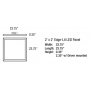 2'x4' Recessed LED Panel, 52W LED Module, 120-277V, 0-10V Dimming