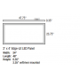 2'x2' Recessed LED Panel, 40W LED Module, 120-277V, 0-10V Dimming