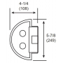 24" Ringed Vanity Light, 26W LED Module , 120-277V, White Acrylic Lens, Nickel Satin Ends, Quantum Driver