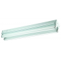 96" Standard Tandem Industrial Channel Strip, (4) 32W T8 Lamp, 120-277V, Branded Ballast