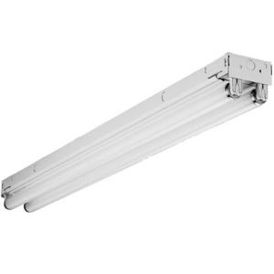 96" Standard Tandem Industrial Channel Strip, (4) 32W T8 Lamp, 120-277V, Branded Ballast