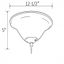 Fan Light Kit Conversion Kit, Alabaster Glass Lens (2) 13W GU24